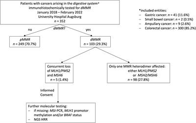 Concurrent loss of MLH1, PMS2 and MSH6 immunoexpression in digestive system cancers indicating a widespread dysregulation in DNA repair processes